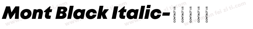 Mont Black Italic字体转换